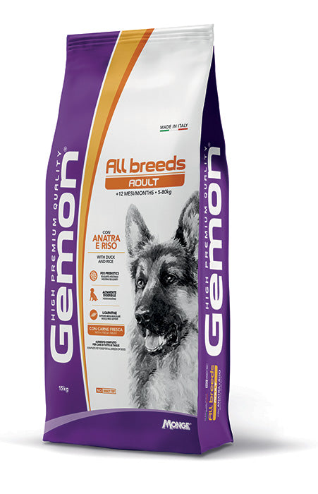 Gemon - All Breeds Adult con Anatra e Riso kg.15