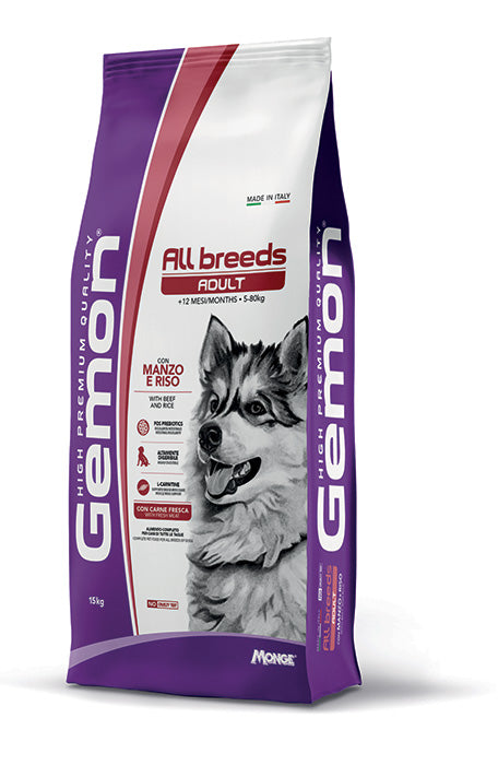 Gemon - All Breeds Adult con Manzo e Riso kg.15