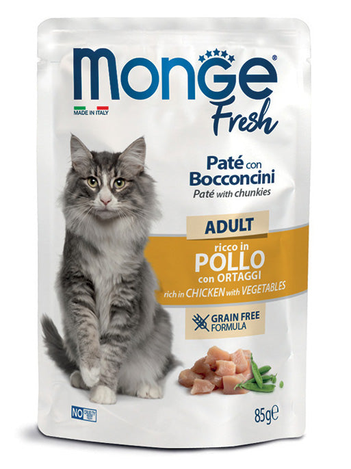 Monge - Cat Fresh Buste Adult Pollo e Ortaggi gr.85
