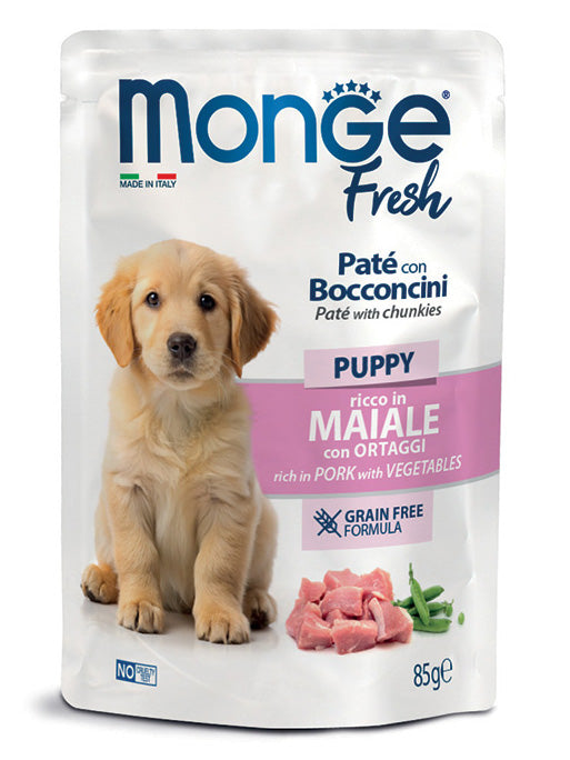 Monge - Dog Fresh Adult Puppy Junior Maiale e Ortaggi gr.85