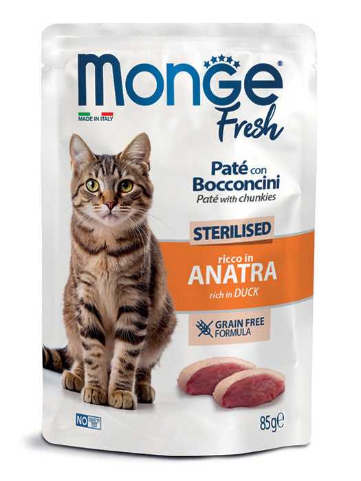 Monge - Cat Fresh Buste Sterilized Anatra gr.85