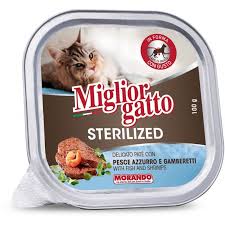 Morando - Cat Miglior Gatto Sterilized Pesce Azzurro e Gamberetti gr.100 x 32p.