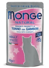 Monge - Cat Buste Tonno e Gamberetti  gr.80 x 24p.